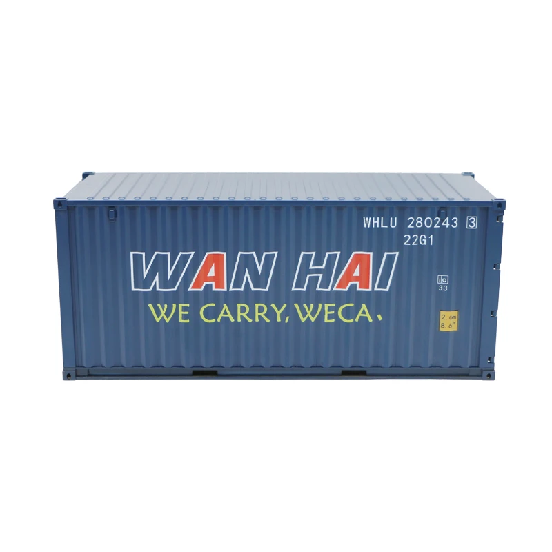 Collectible Diecast Toy Model Gift 1:20 Scale Wan Hai Shipping Express 20 GP Truck Container Model For Business Gift,Display