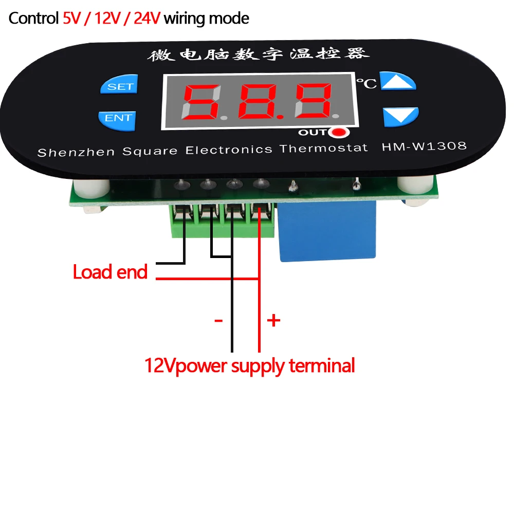 XH-W1308 W1308 Electronics Thermostat Temperature Controller Heat Cool Temp adjustable Thermostat with Sensor probe 40% Off