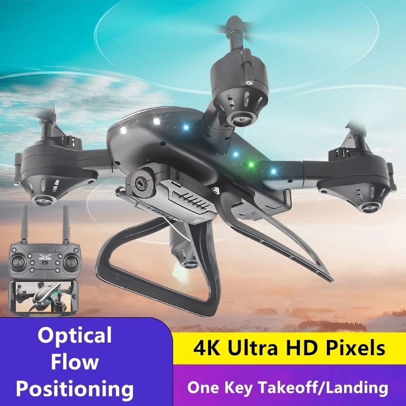 

4K HD WIFI Real-time Transmission RC Drone Optical Flow Positioning Phone APP Control 3D Stunt Roll One Key Return RC Quadcopter