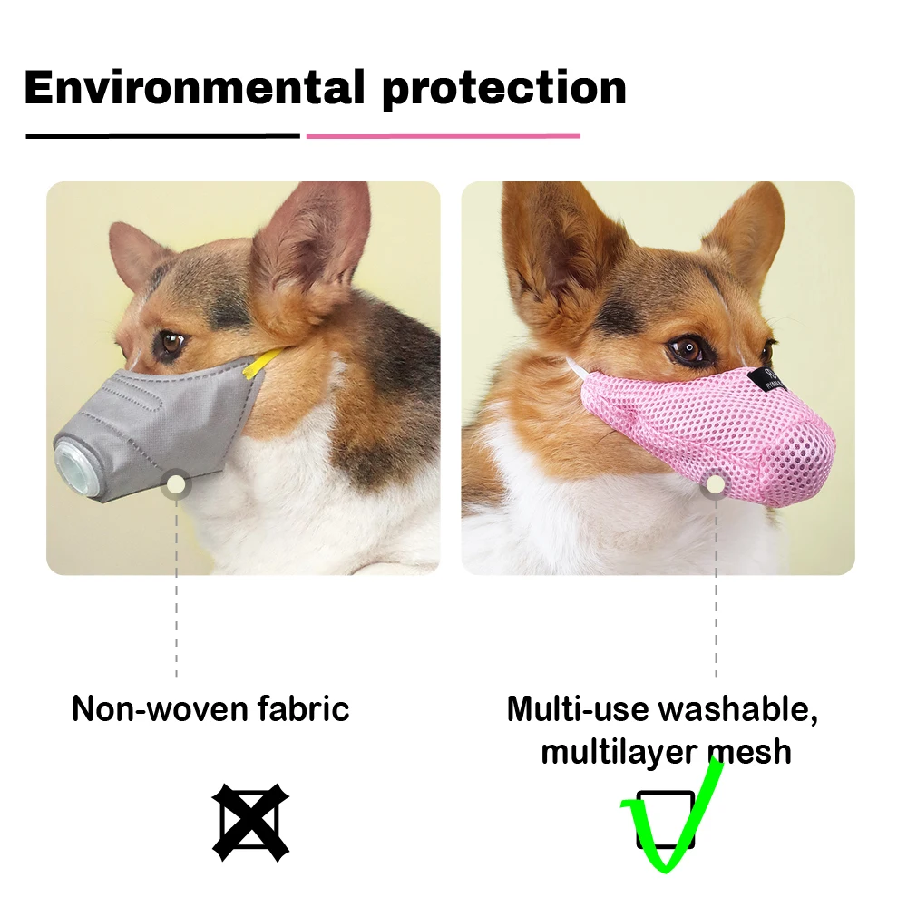 Mesh Dog Muzzle Pet Mouth Mask Anti Biting Dogs Traning Muzzle No Bite Anti Bark For Small Medium Dog Yorkshire Chihuahua