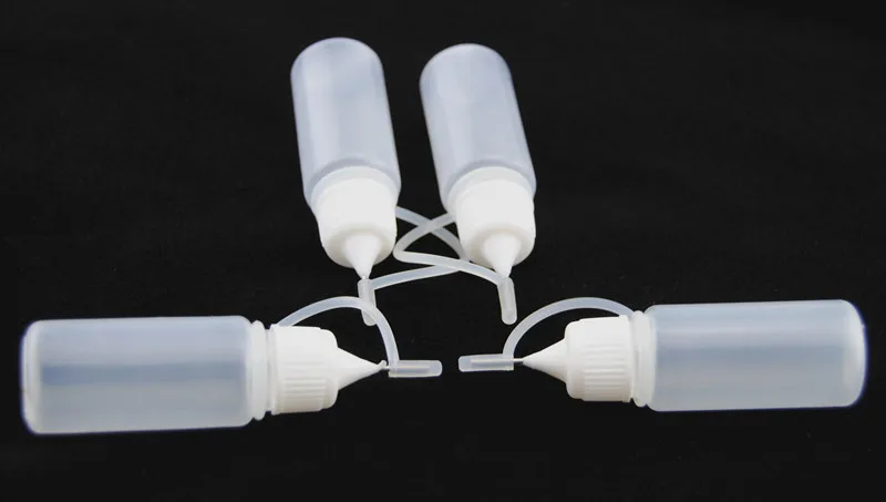 5pc Needle Tip E Liquid Drop Bottles Empty Plastic Bottle Squeezable Refillable Liquid Dropper Bottle 10ml Electronic Cigarette