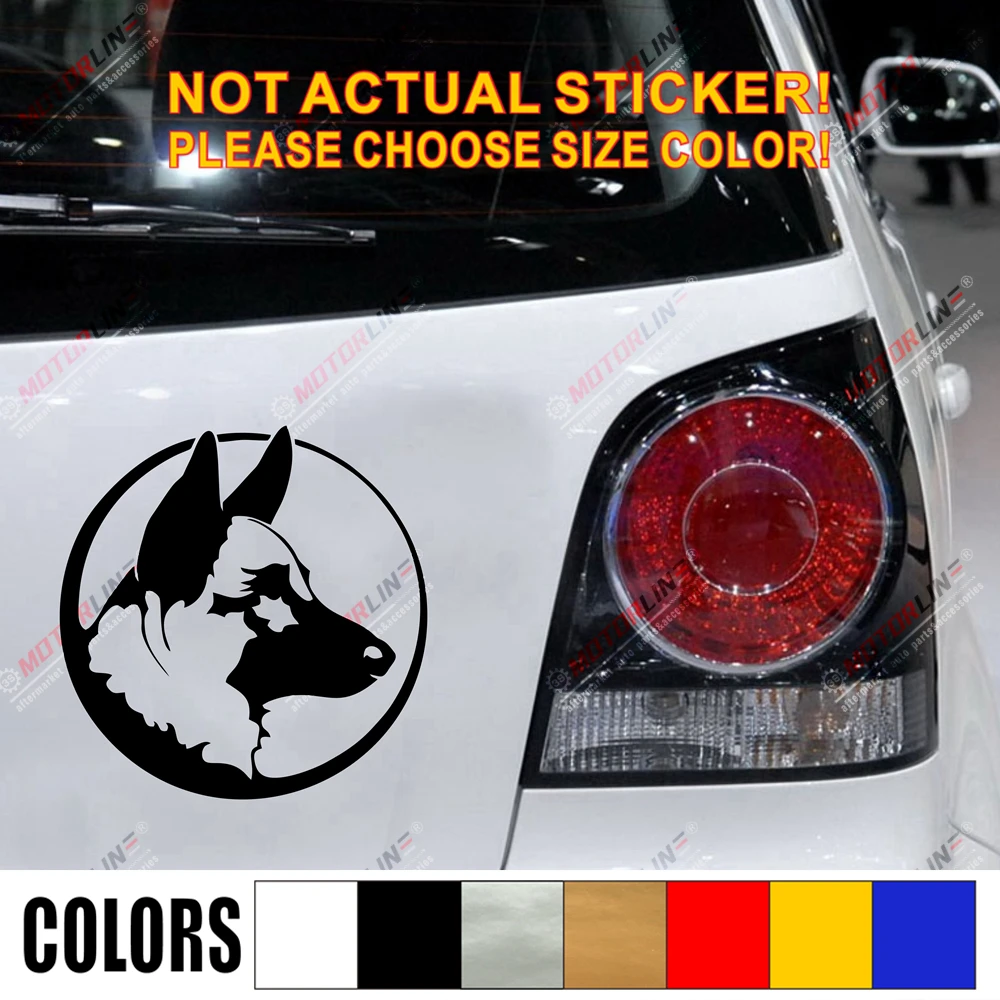 

German Shepherd Dog K9 Car Decal Sticker Vinyl pick size color no background style4