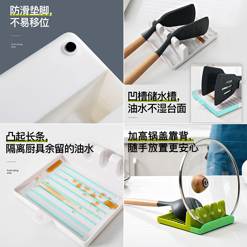 Multifungsi Pot Rak Spatula Rak Pot Rak Dapur Spatula Sendok Rak Bingkai Blok