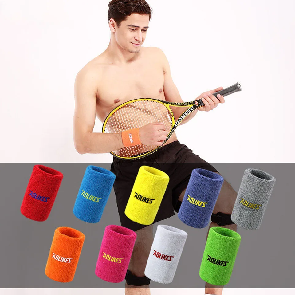 Getinfit 1PCS Gym Protector Wristband Weightlifting Wrist Support Sport Wrist Brace Tennis Badminton Basketball Sweatbands Guard