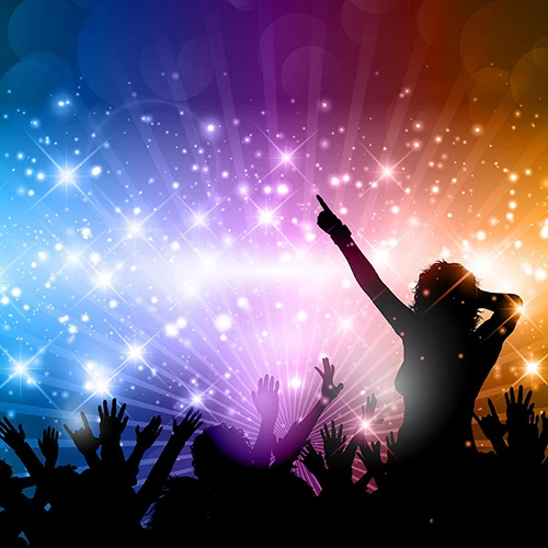 Sparkly Light DJ  Disco Party Scene backdrops High quality Computer print scenic photo studio background