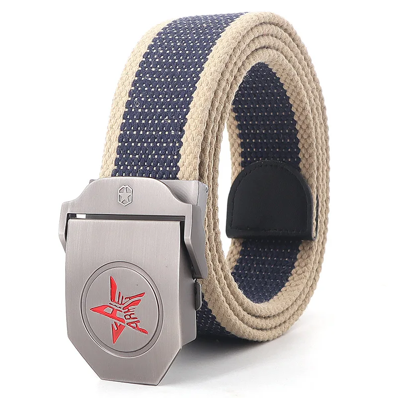 Belt For Jeans Plus Size Buckle Canvas Cowboy Women Female Belt For Man Fashion Waistband Metal Black Red Brown White Male Belt