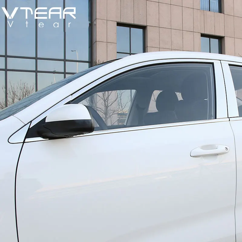 Vtear For Kia Rio 4 Accessories car window trim cover Chromium Styling plate Exterior car-styling decoration parts 2017-2019