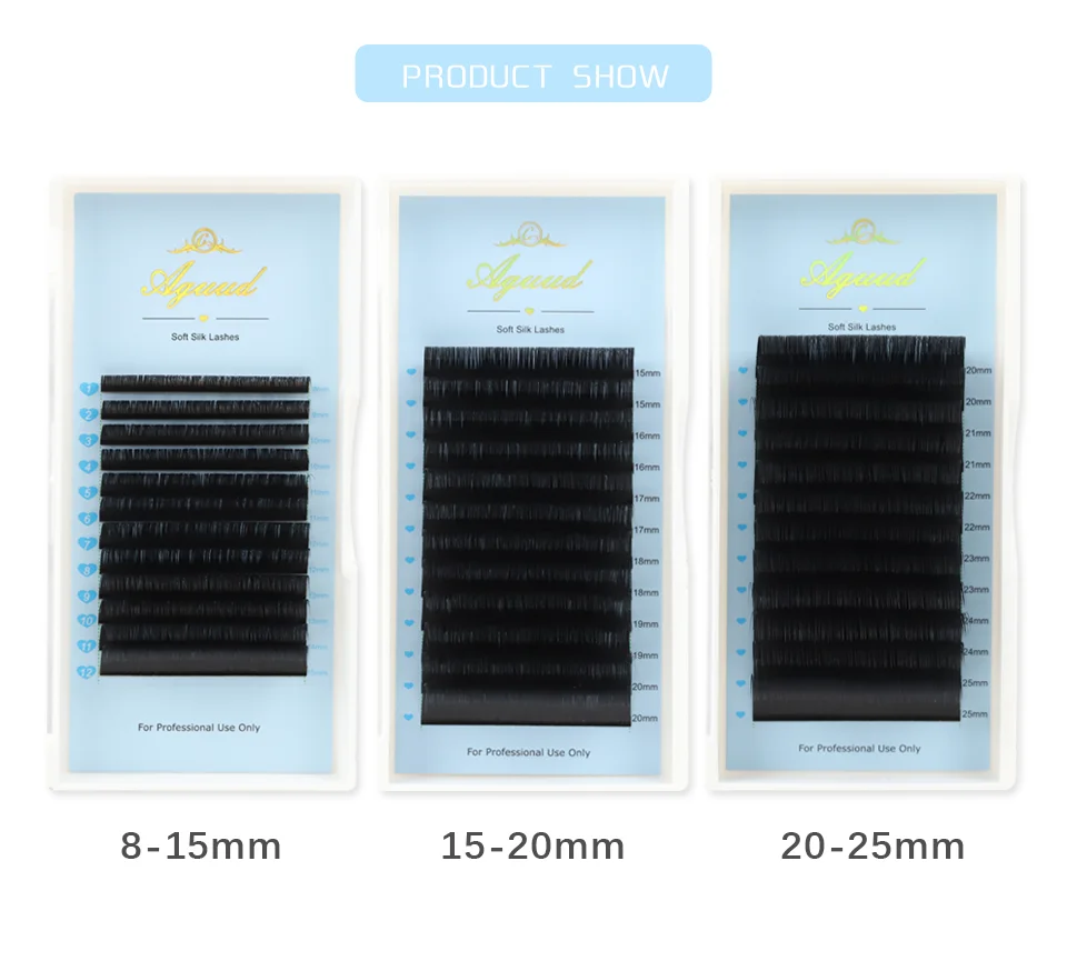 AGUUD C CC D DD Wimpernverlängerung, individuelle Premium-Wimpern aus gefälschter Nerzseide, Verlängerungszubehör, normale Wimpern für Profis – Detail 21