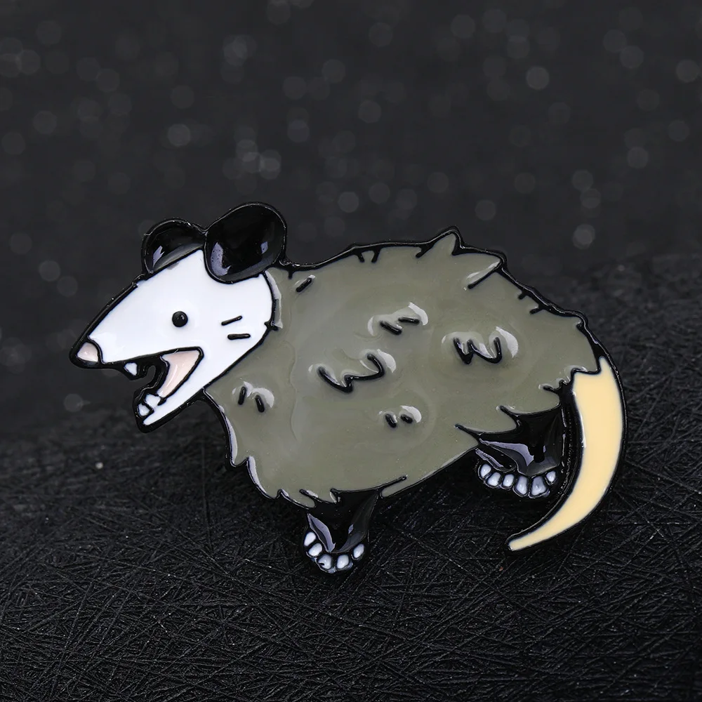 Awesome Possum Mellivora Capensis Enamel Brooch Pin Backpack Hat Bag Lapel Pins Badges Women Men\'s Fashion Jewelry Accessories