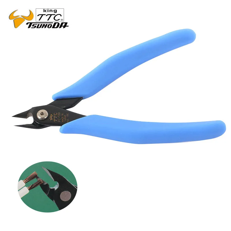 

4.7" Mini Electronic Pliers Diagonal Cutting Plier Wire Cable Cutters Side Snips Flush Plier Repair Pry Open Hand Tool