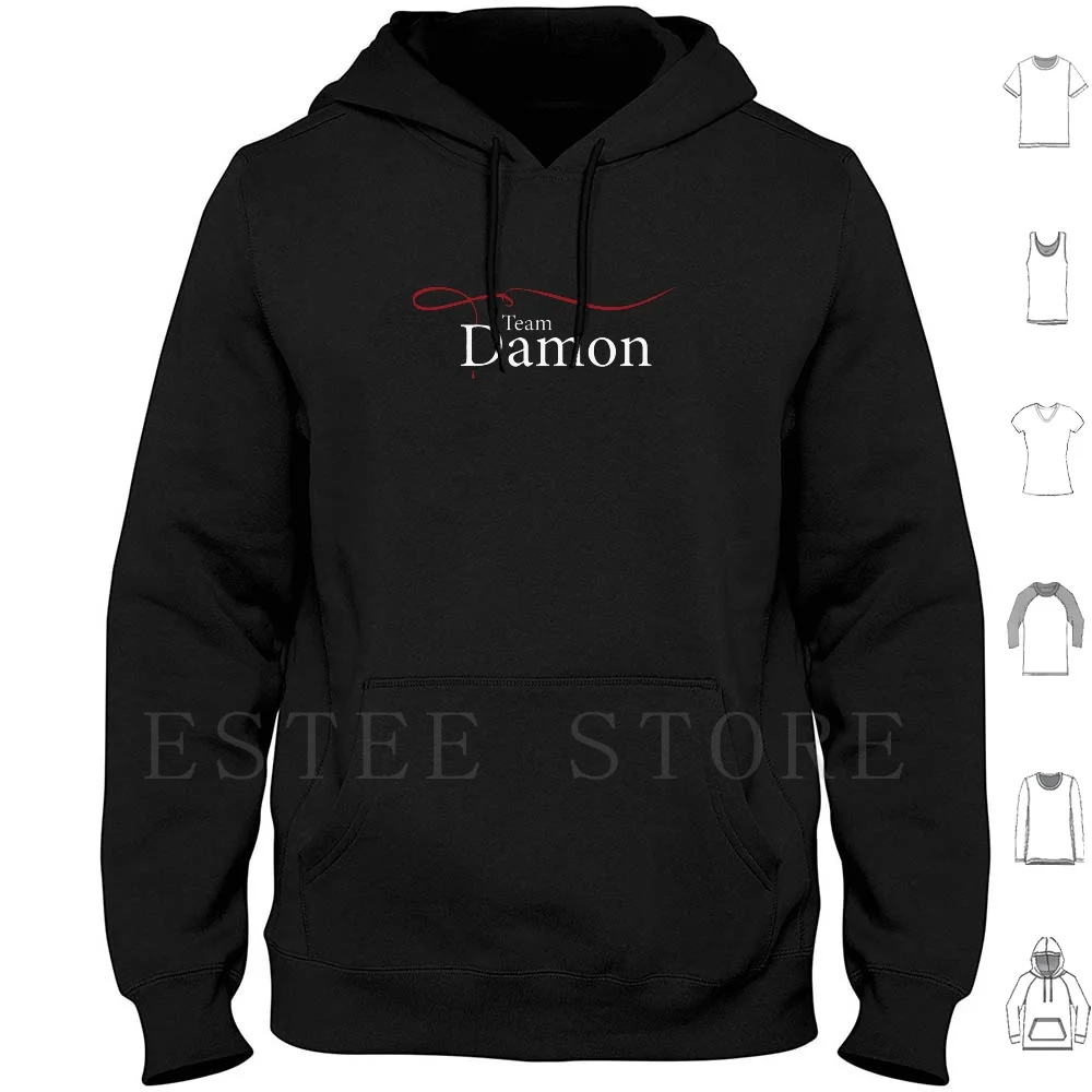 Team Damon Hoodies Tvd Elena Damon Salvatore Stefan Jeremy Bonnie Caroline Tyler Vampire Blood Salvatore Stelena