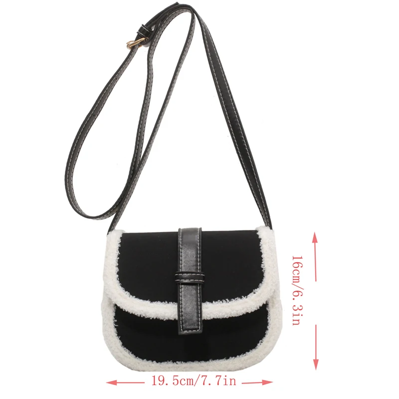 Fashion Designer Crossbody Shoulder Bag Plush Women Handbags Casual Small Ladies Messenger Bags