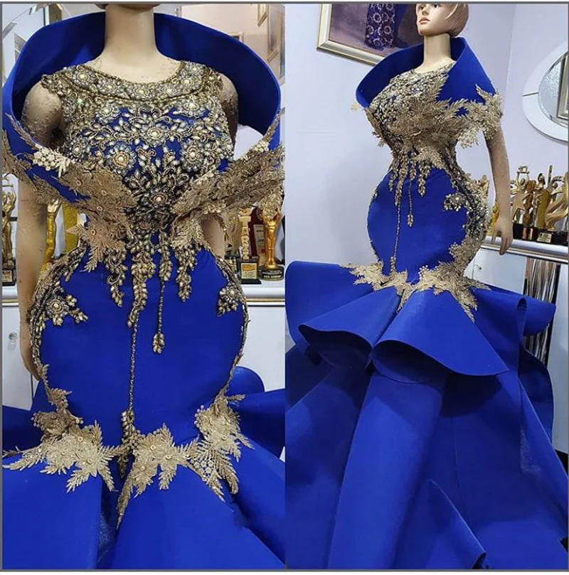 Amazing Bride’s Maid/ Wedding Guest Dress For Women Prom Dresses Long Royal Blue Formal Evening Gowns