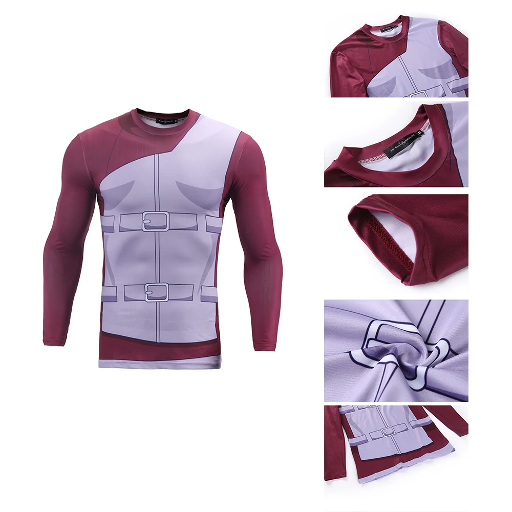 GAARA daily wear Tops Fitness Quick Dry Pant Tight 3D shirt Cosplay Costume Hot Anime Cosplay for casual