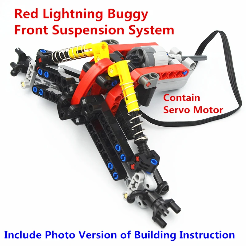 MOC Technical parts Formula off road vehicle sistema di sospensione anteriore indipendente compatibile con le principali marche per bambini ragazzi giocattolo