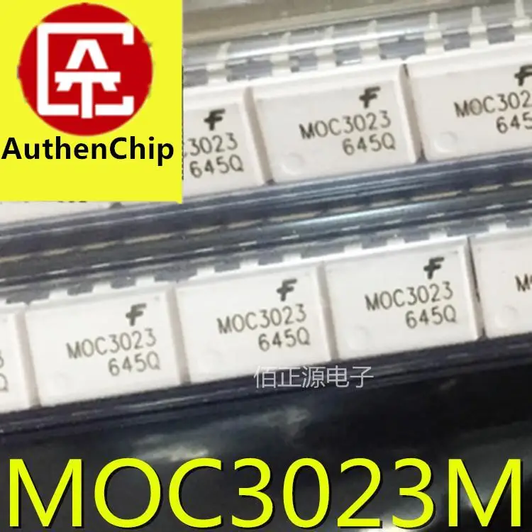 10 peças 100% original novo em estoque branco optoacoplador moc3023m photocoupler dip-6 importado moc3023