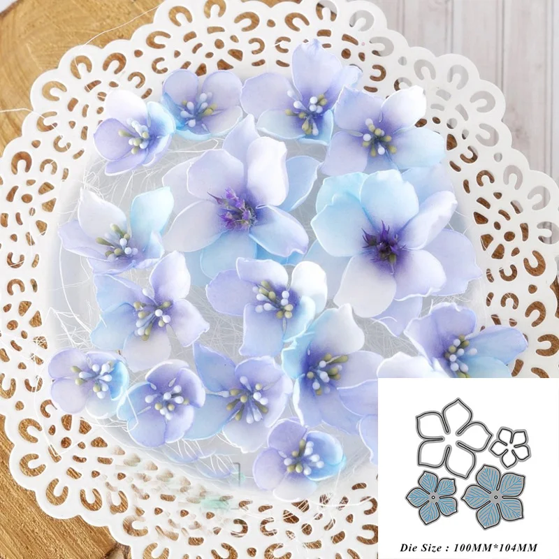 New Dies 4PCS/SET Flower Dies Metal Cutting Dies for DIY Scrapbooking Album Paper Cards Decorative DIY Crafts Embossing Die Cuts