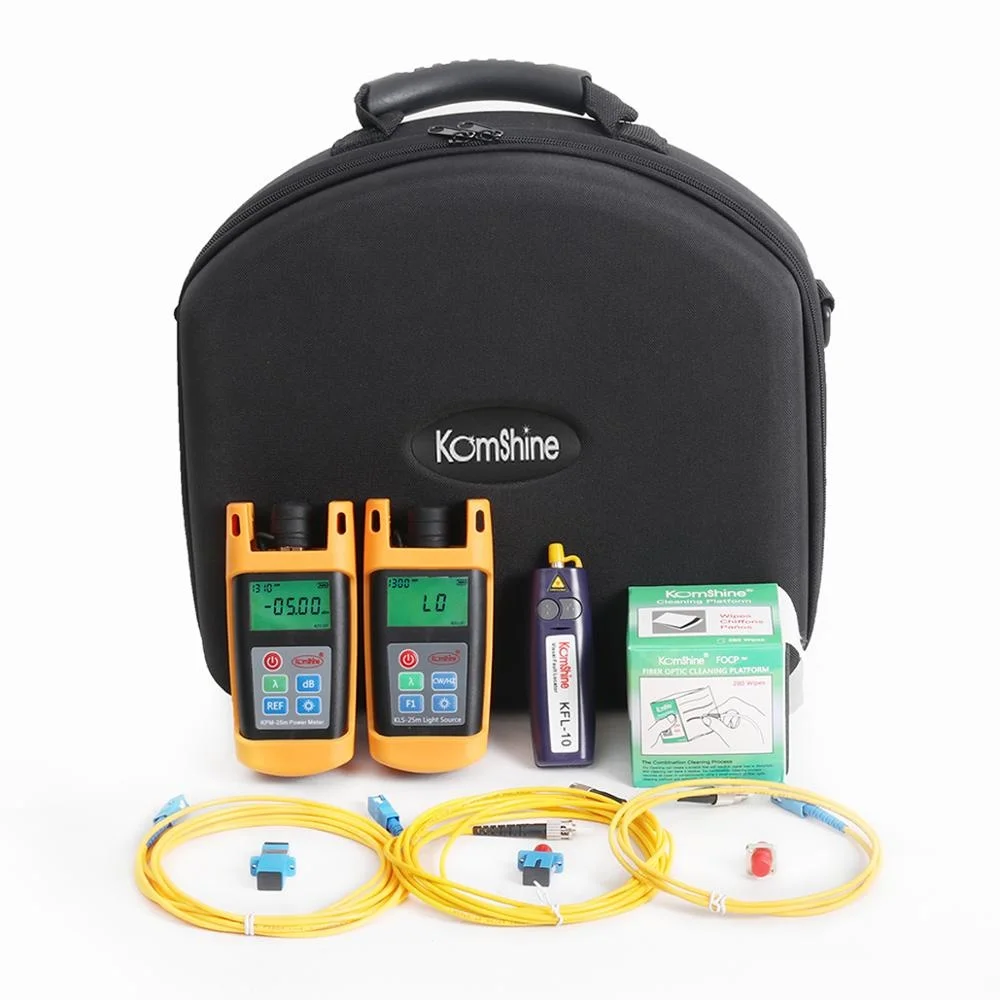 

Full set Optical Fiber Tetsting Toolkit KLT-4E incl Fiber Power Meter Optic Light Source Optical Fiber VFL