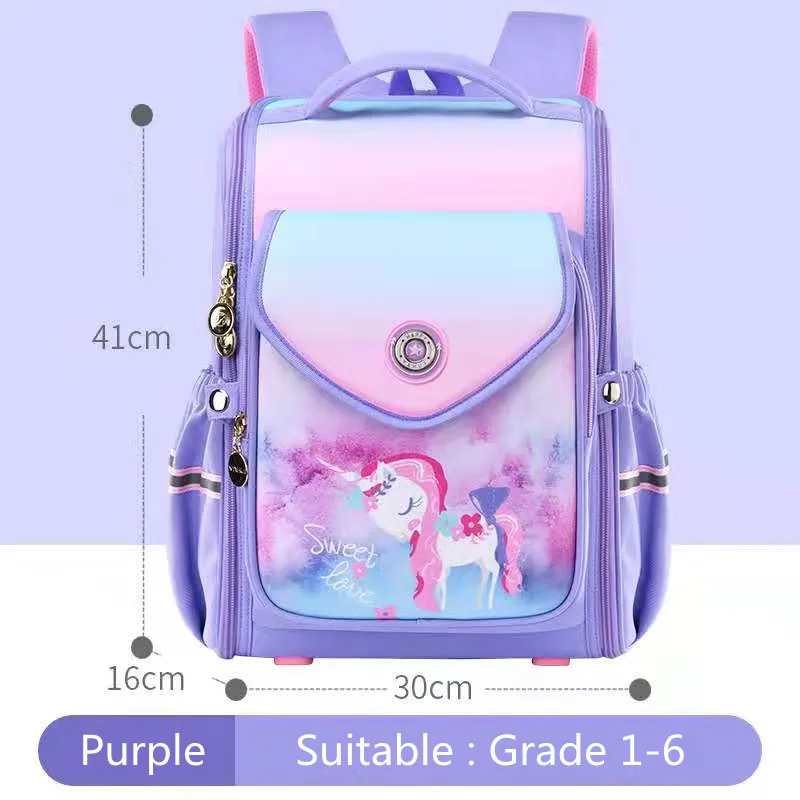 2021 New School Bags For Boys Girls Primary Student Orthopedic Shoulder Backpack Large Capacity Super Light Kids Birthday Gifts