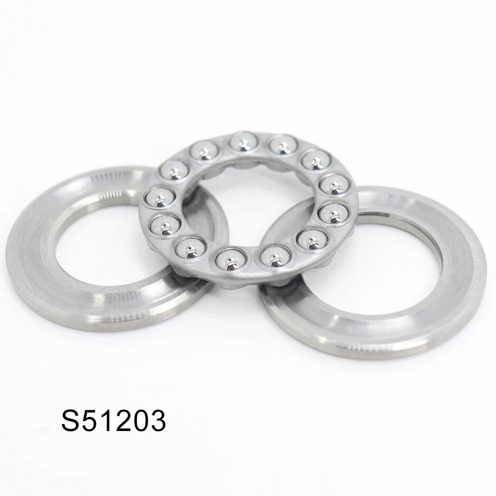 

S51203 Bearing 17*35*12 mm 2PCS ABEC-1 Stainless Steel Thrust S 51203 Ball Bearings