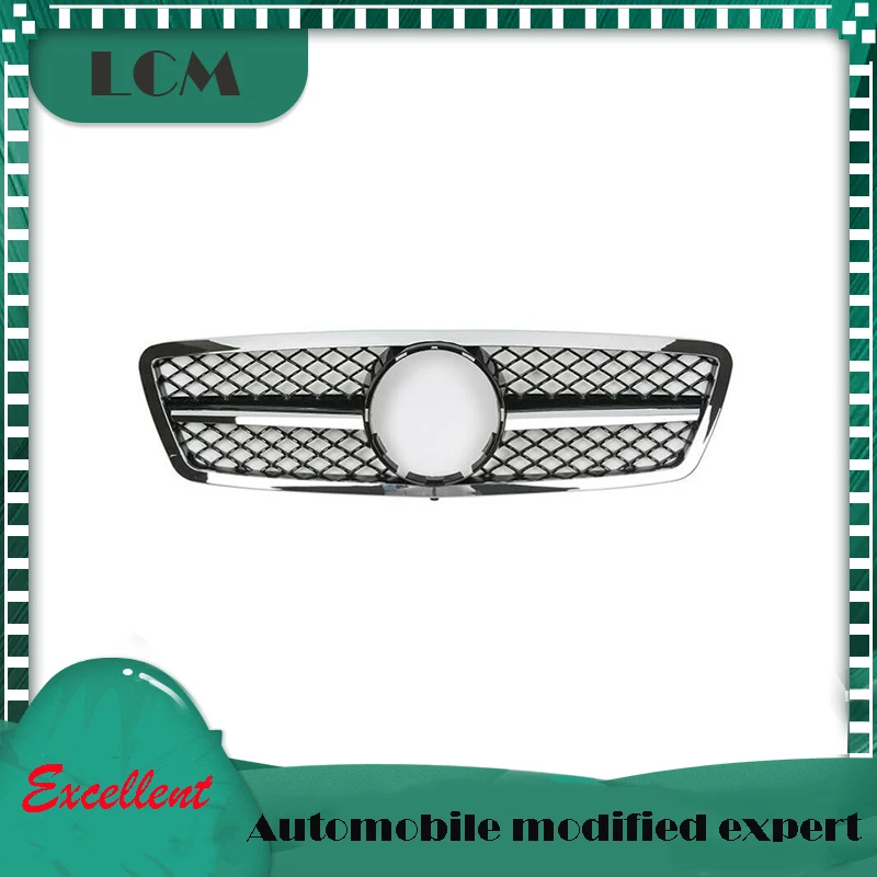 SL Style ABS Plastic Front Bumper Racing Grille For Mercedes Benz C-Class W203 Grill 2000 2001 2002 2003 2004 2005 2006