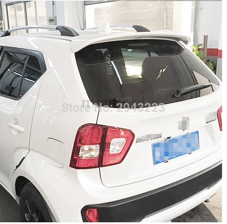 For SUZUKI Ignis Spoiler 2016 2017 2018 ABS Plastic Unpainted Primer Color Rear Trunk Boot Wing Spoiler Car Styling