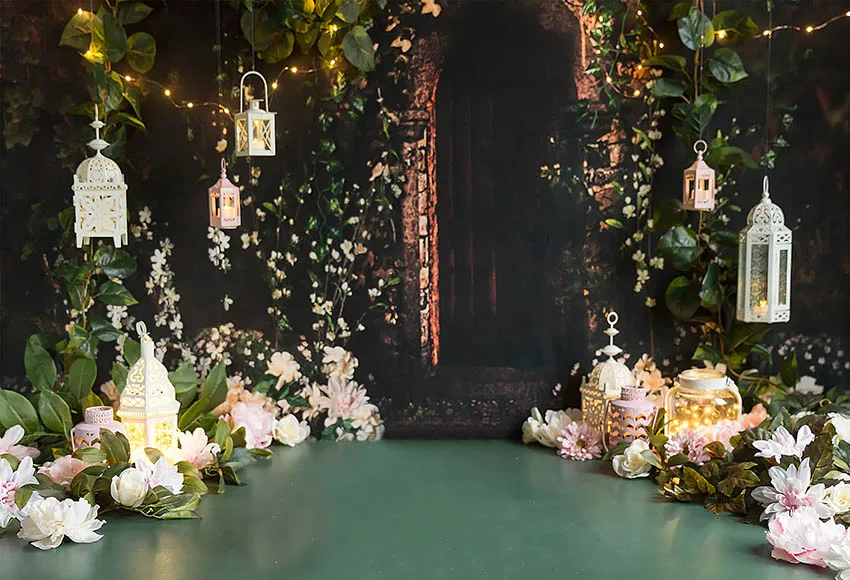 Mehofond Neugeborenen Porträt Hintergrund Für Fotografie Frühling Dschungel Grüne Gras Blume Baby Geburtstag Vinyl Hintergrund Foto Studio