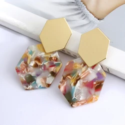 2019 Fashion Acrylic Clip on Earrings Without Piercing Ear Clips for Women