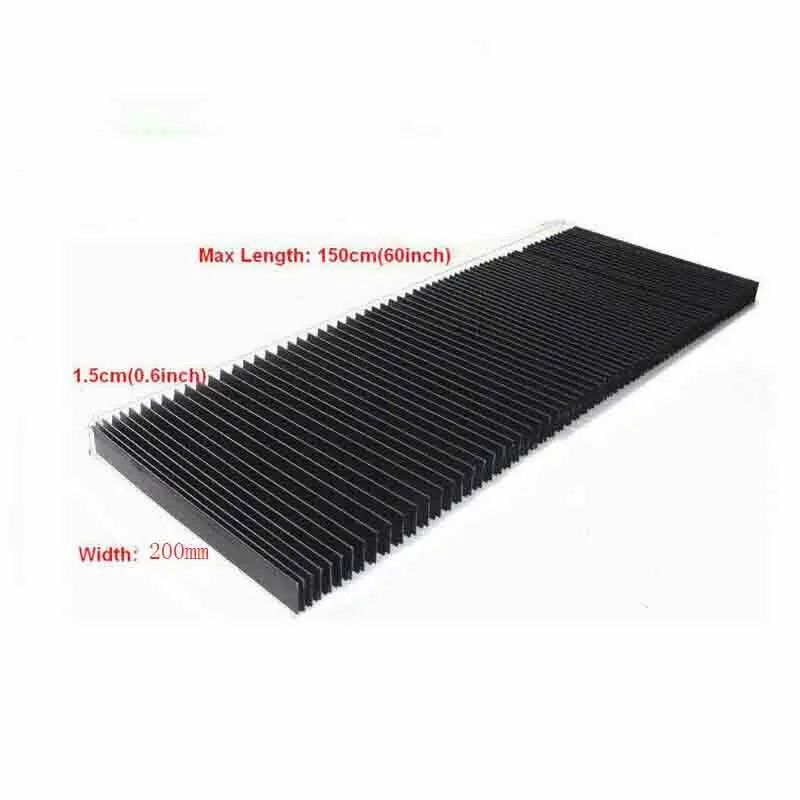 1pc Protective Flat Accordion Bellows Dust Cover 200mm CNC Milling Engraver Machine Accessories