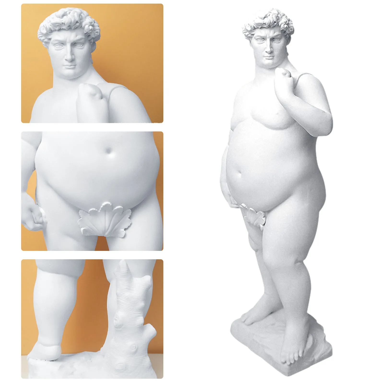 Fat David Statue Figurines Art Sculpture Resin Craft Home Garden Decor Ornaments Decoration Living