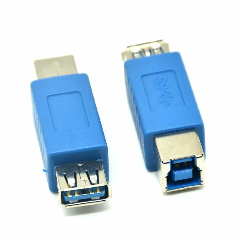 Nowy USB 3.0 typ A żeński na rodzaj USB B męski konwerter Adapter USB kabel drukowany konektor zmieniacz