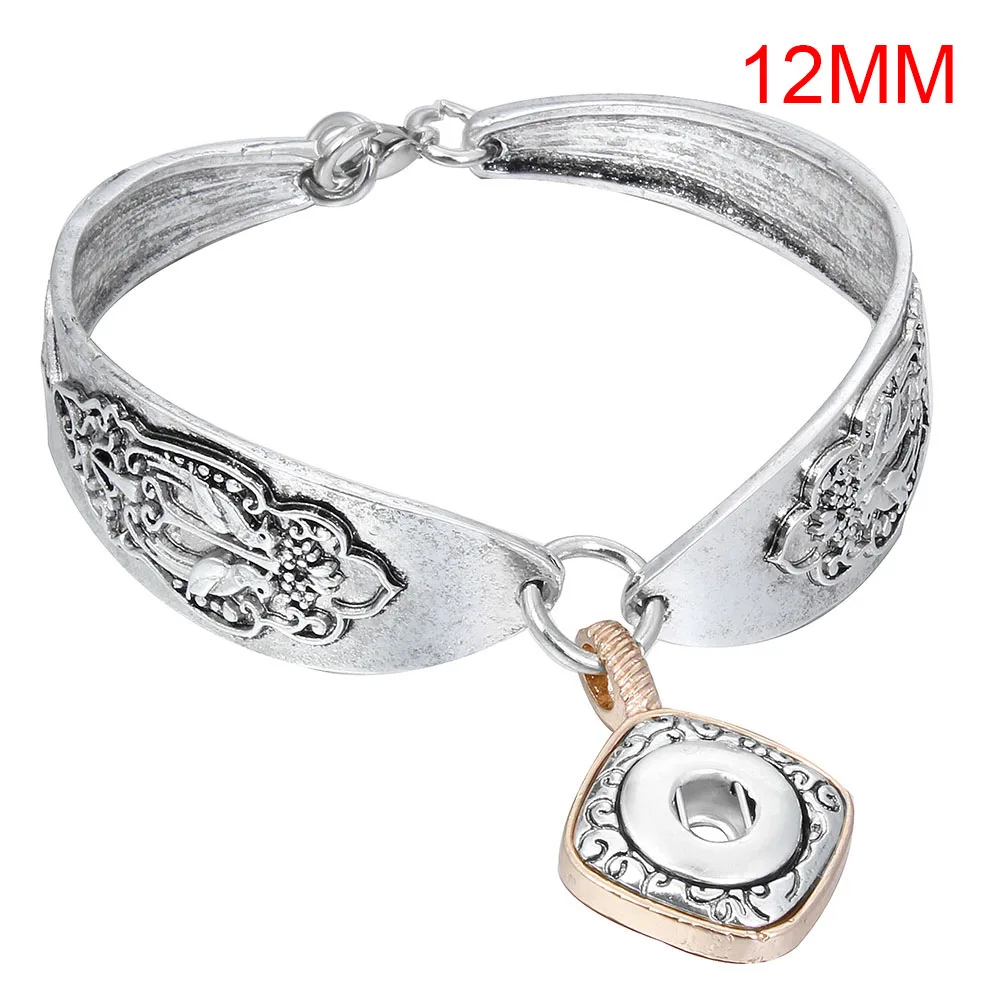 New 12mm Snap Jewelry Vintage Snap Button Bracelet Metal Snap Bangles Fit 12mm Snaps Button Jewelry