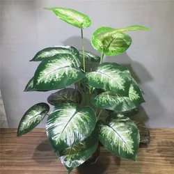 70CM 18 Leaf Green Plastic Plants Artificial Tropical Palm Tree Wedding DIY Landscaping Hotel Office Home Decor Desktop Props