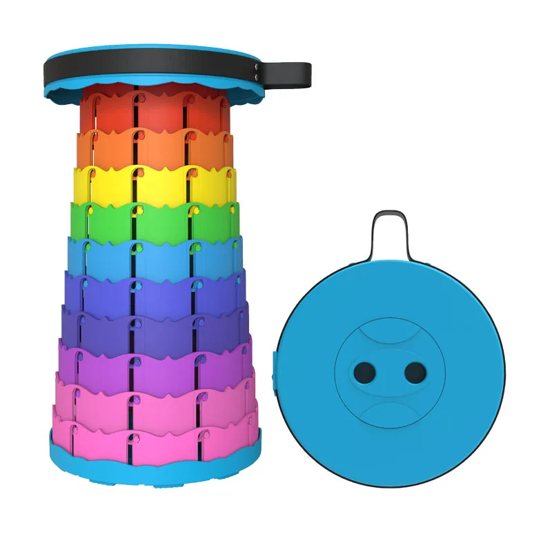 

Outdoor Rainbow Telescopic Stool Portable Folding Stool Telescopic Fishing Stool Sgabello Da Pesca Telescopico Sketching Stool