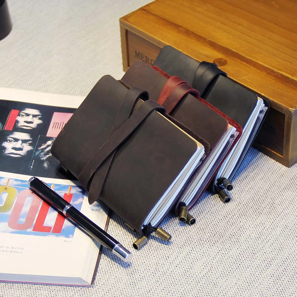 Leder Journal Notebook Tagebuch, Custom Text Travel Journal Schreiben Notebook, Handgemachte Leder Journal Notebook