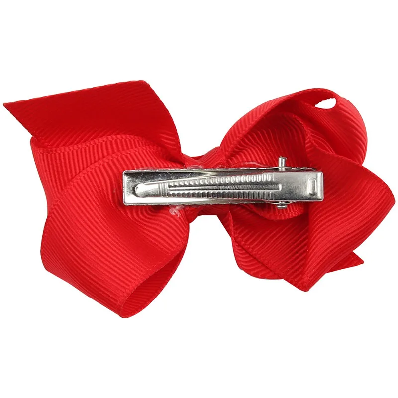 20 Color 3 Inch Kids Cute Solid Ribbon Hair Bow Hairpins Boutique Hair clips Handmade Princess Headwear Girls Hair Accessories