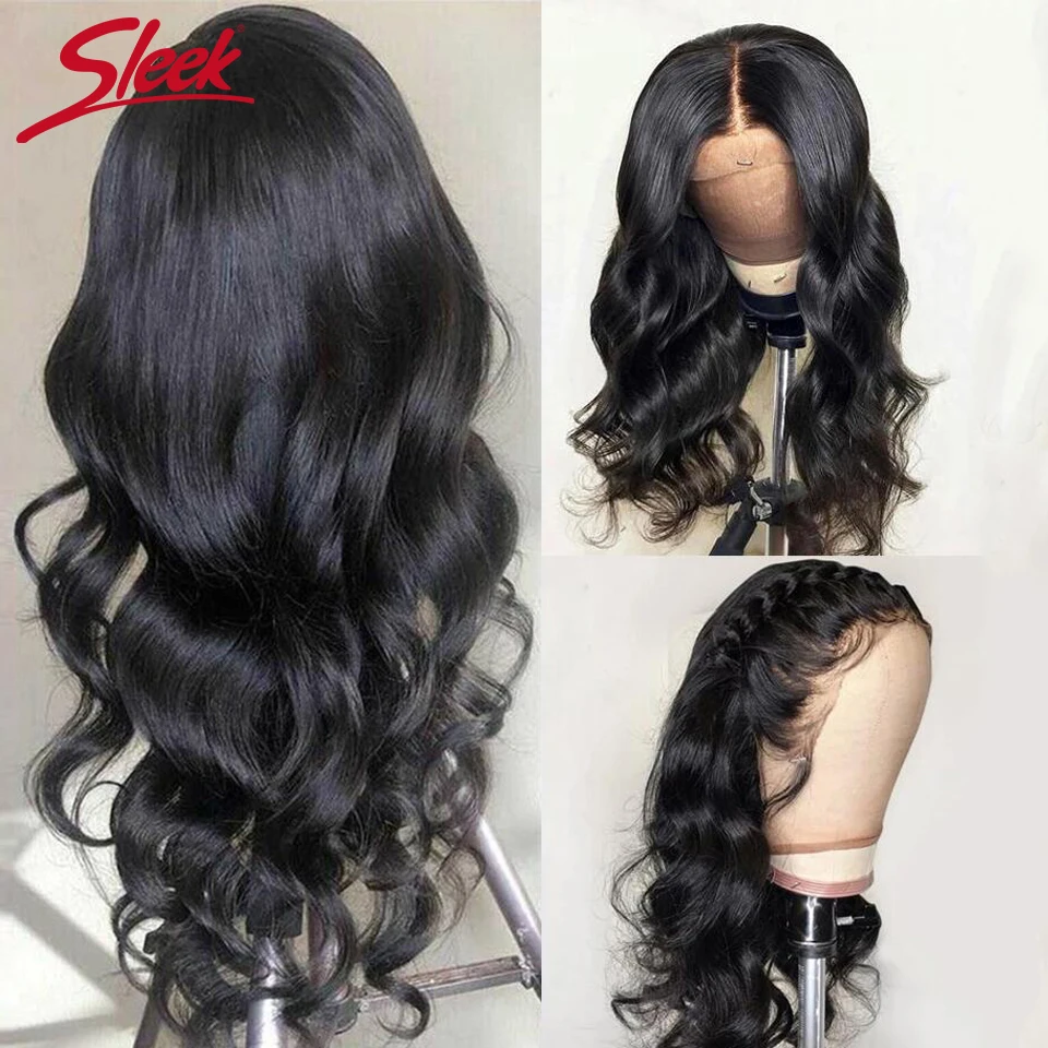 Sleek Brazilian Body Wave 4X4 Human Hair Wigs Pre Plucked 13x4 Lace Front Human Hair Wigs Remy 360 Lace Frontal Wigs For Women