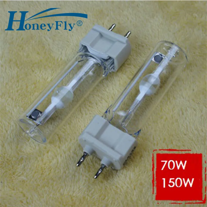 

HoneyFly Metal Halide Lamp 220V 150W White/Warm White G12 Single Ended Metal Halogen Lamp Filament Flood Lights Quartz Tube