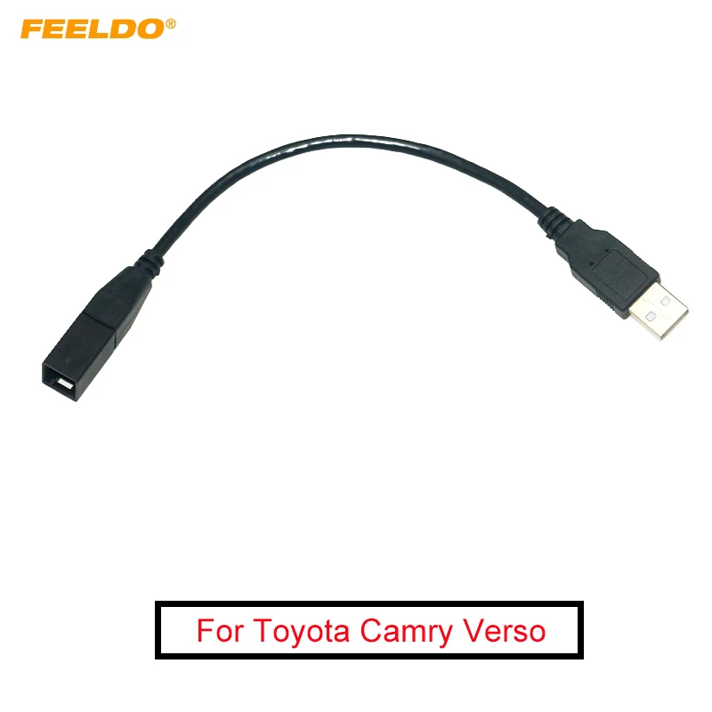 FEELDO Car Radio 2.0 USB Port Wiring Cable Adapter for Toyota Camry Verso Mazda Lexus GS350 Audio USB Cable