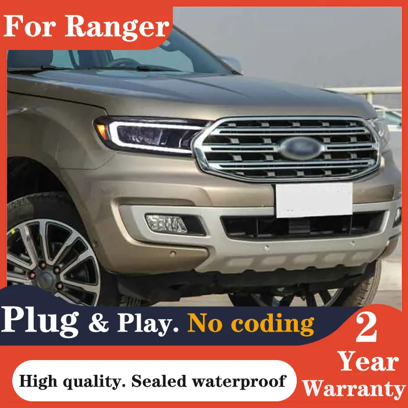 

2 шт., Автомобильные светодиодные фары для Ford Ranger Everest T6 FL T7 T8
