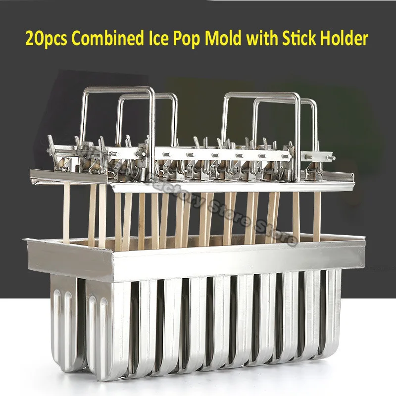 Stainless steel ice cream mould Popsicle mold Commercial Popsicle mold model 20 grid popsicle bucket making machine