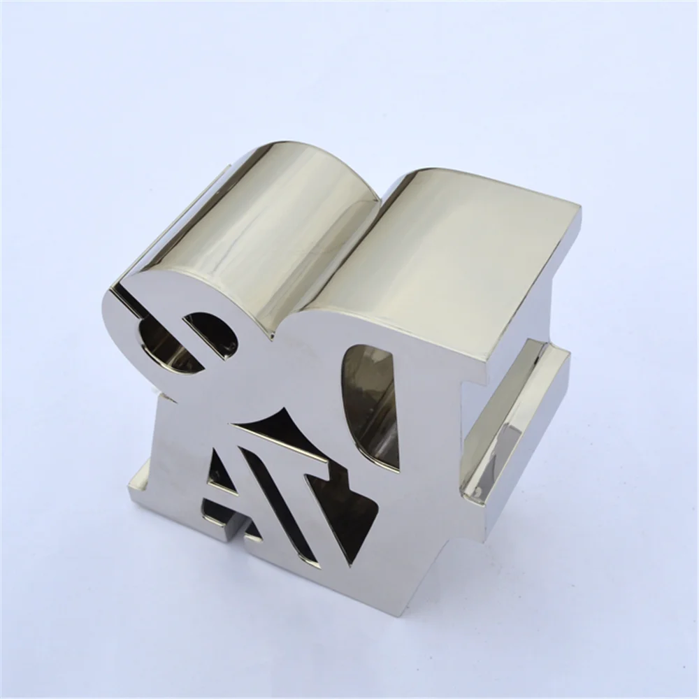 Señal de letras de acero inoxidable 3D de mano de obra fina para exteriores, señales de letras de nombre de tienda de acero inoxidable pulido con