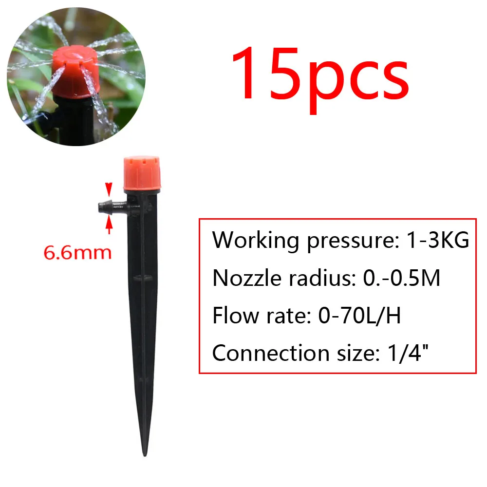 Garden Watering Sprinkler Mist Nozzle Dripper Drip Irrigation Garden Greenhouse Adjustable Mist Emitters Stake Micro Spray