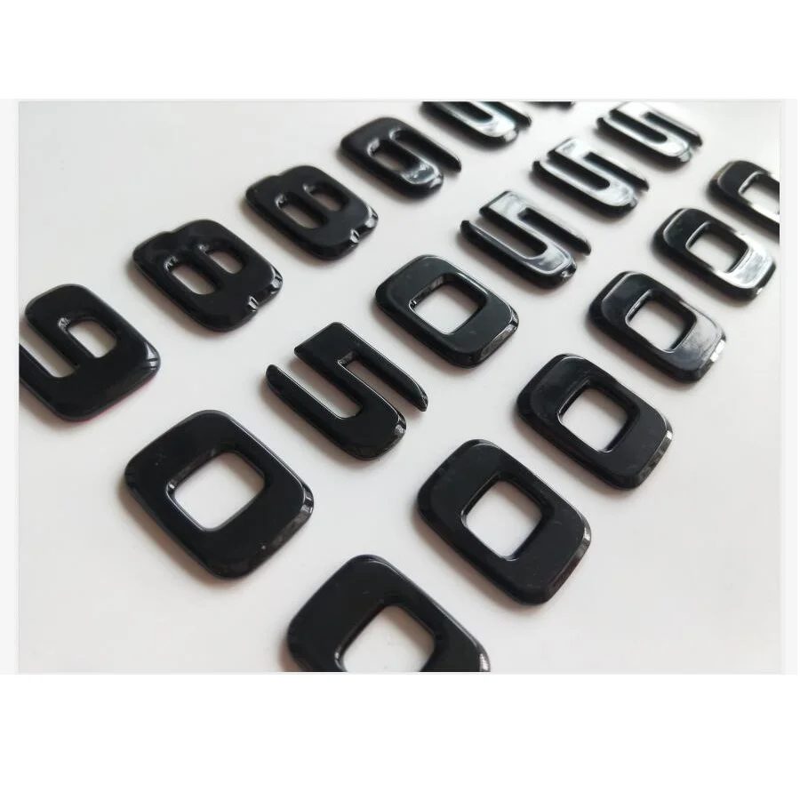 Brilliant Shiny Gloss Black Letters Number Trunk Emblems 450 500 550 580 600 650 700 800 850 880 900 for BRABUS