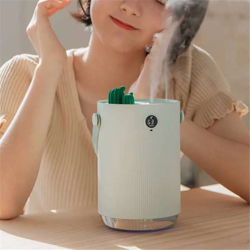 Creative Catus Humidifier Diffuser 2000mAh Rechargeable Aroma Diffuser Portable Bedroom Mist Maker 1L Large capacity Sprayer