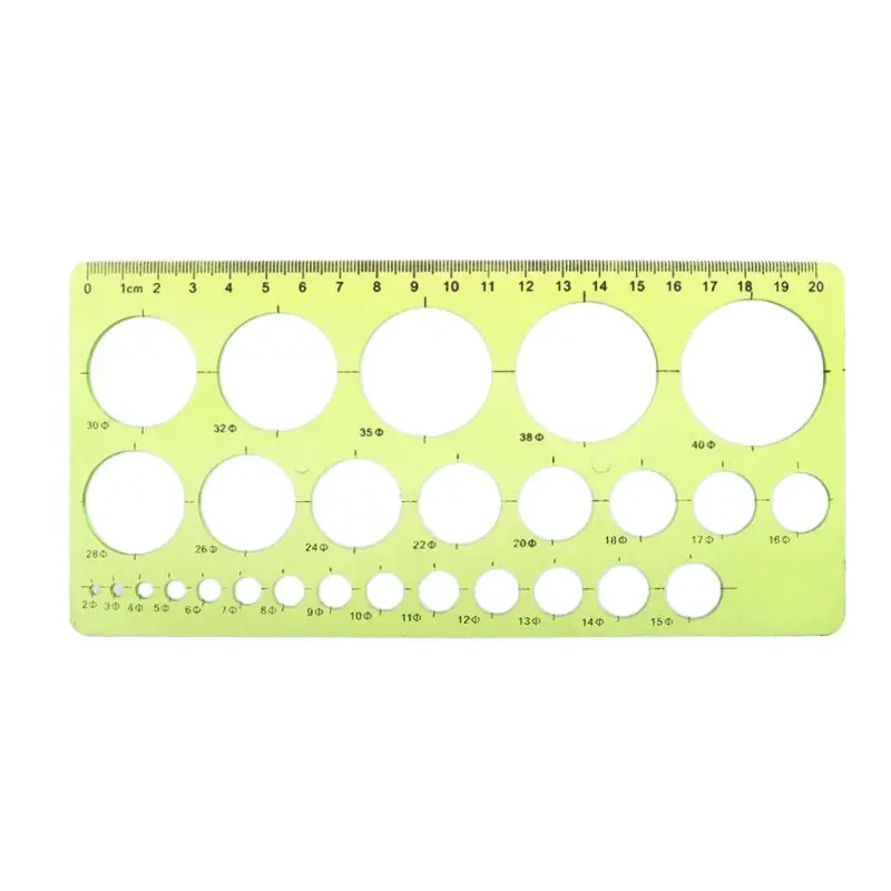 1PC Plastic Circles Geometric Template Ruler Stencil Drawing Tool Stationery For Student