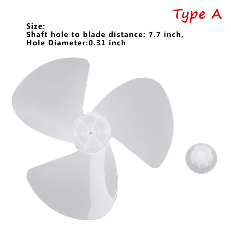 16 Inch Household Plastic Fan Blade with/without Fan Nut for Standing Pedestal Fan Table Fanner General Accessories