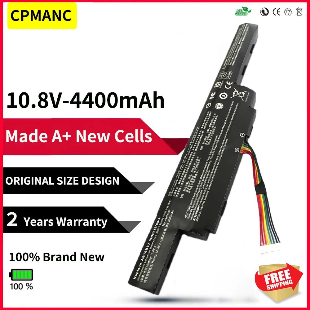 CPMANC New AS16B5J AS16B8J Laptop Battery for Acer Aspire E5-575G-53VG 3ICR19/66-2 Free 2 Years Warranty