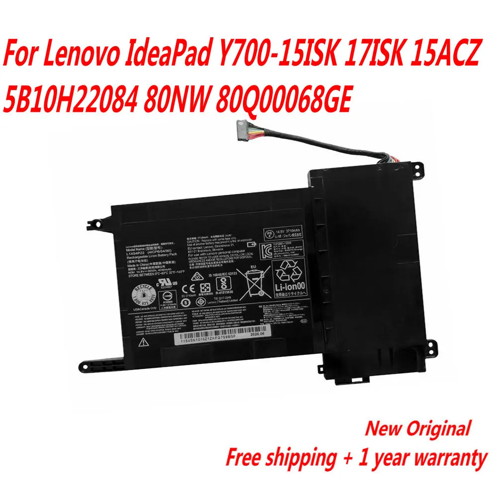 

High Quality L14S4P22 L14M4P23 L14L4P23 Laptop Battery For Lenovo IdeaPad Y700-15ISK 17ISK 15ACZ 5B10H22084 80NW 80Q00068GE