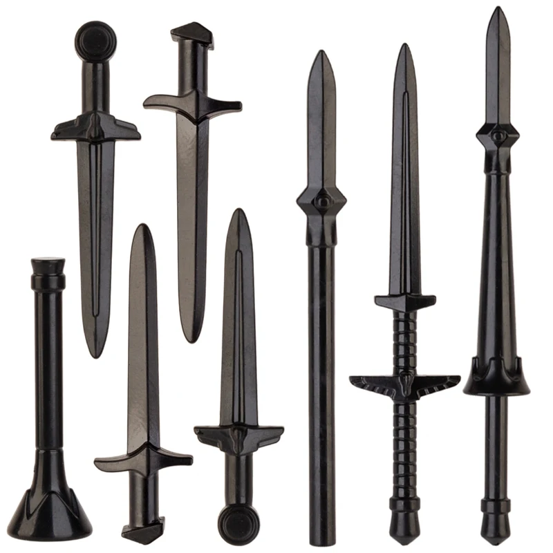 Koruit Mediaeval Times Gondor Swan Knight Weapons Sword For 4cm Figures MOC Building Blocks Brick Accessories Toys For Kid Gifts